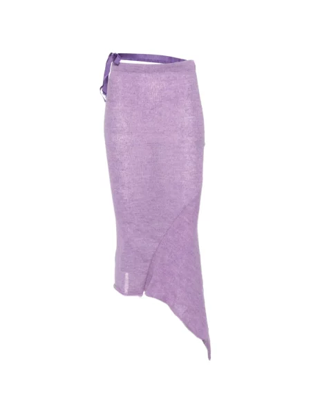 Fustă midi Barbara Bologna tricotate asimetrică violet