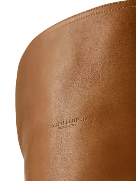 Кожени ботуши Ralph Lauren Collection кафяво