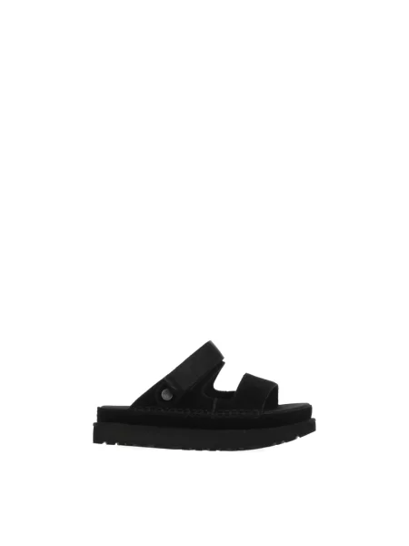 Klapki Ugg skórzane czarne