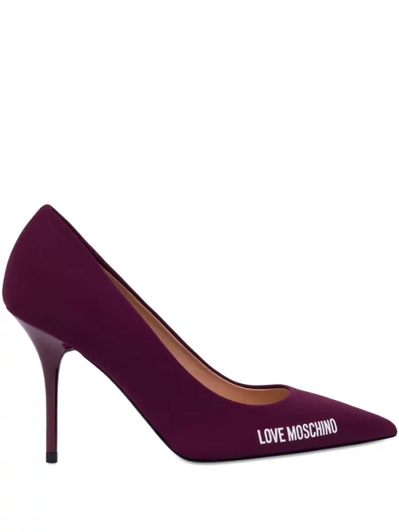 Pantofi cu toc Love Moschino cu imagine roșu