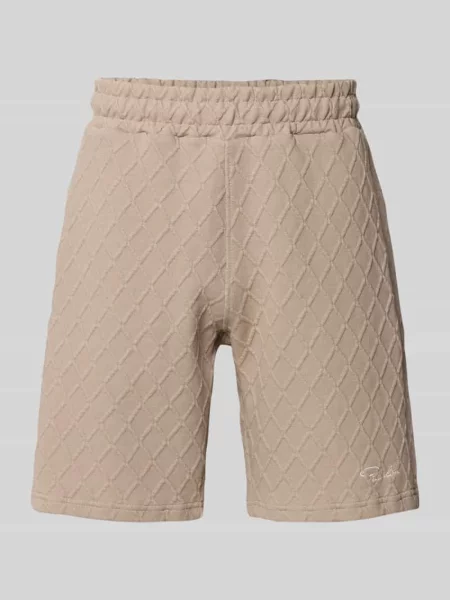 Szorty o kroju relaxed fit z fakturowanym wzorem model Jovren' Pegador