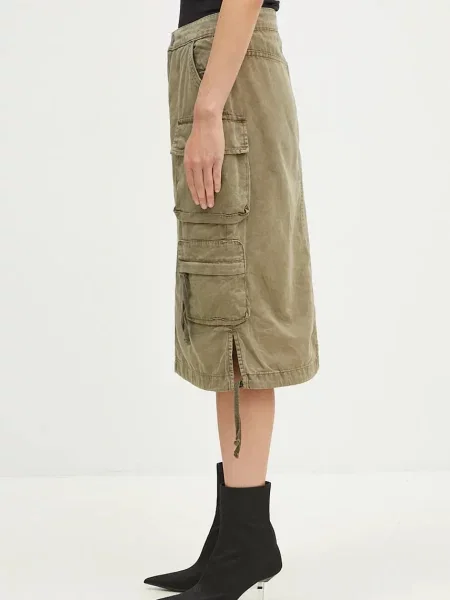 Spódnica midi Alpha Industries zielona