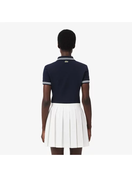 Lacoste Koszulka Polo Z Piki Z Edycji Roland-Garros niebieska