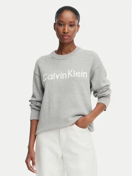Calvin Klein Jeans Пуловер Светлосив