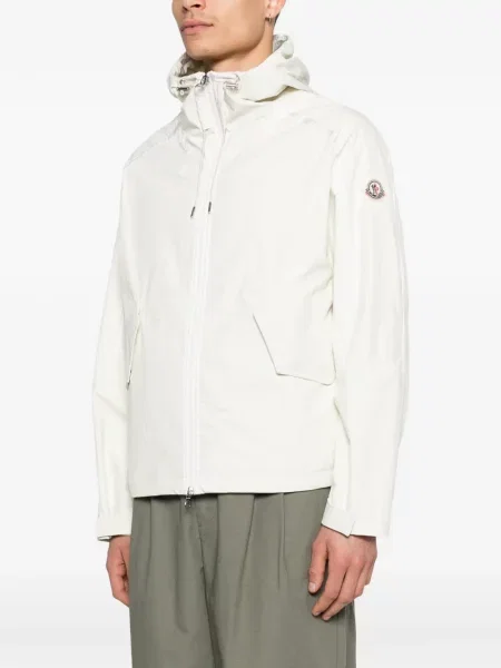 Geacă Moncler cu glugă alb