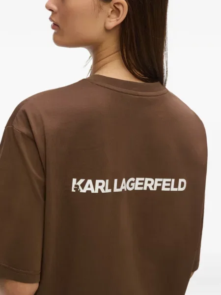 Tricou Karl Lagerfeld cu imagine maro