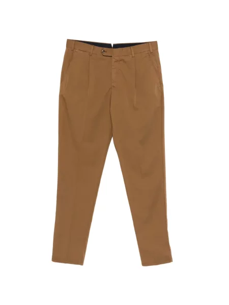 Pantaloni Pt Torino plisate maro