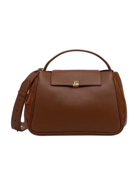 Coccinelle torebka crossbody skórzana brązowa