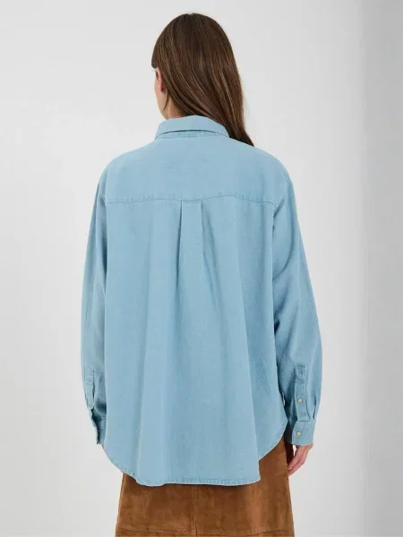 NORR Tricou Drama denim albastru