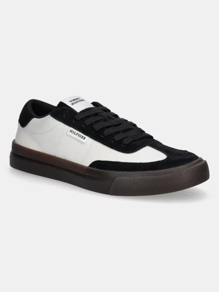 Tommy Hilfiger Δερμάτινα sneakers TH CUPSET SUMMER LTH λευκό