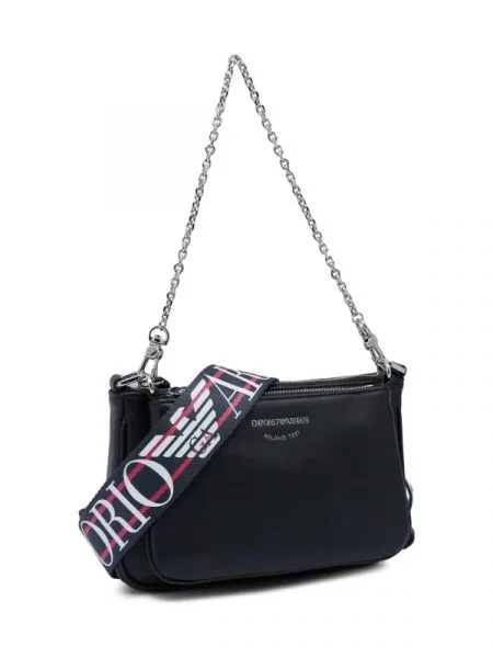 Emporio Armani De piele geantă pe umăr negru