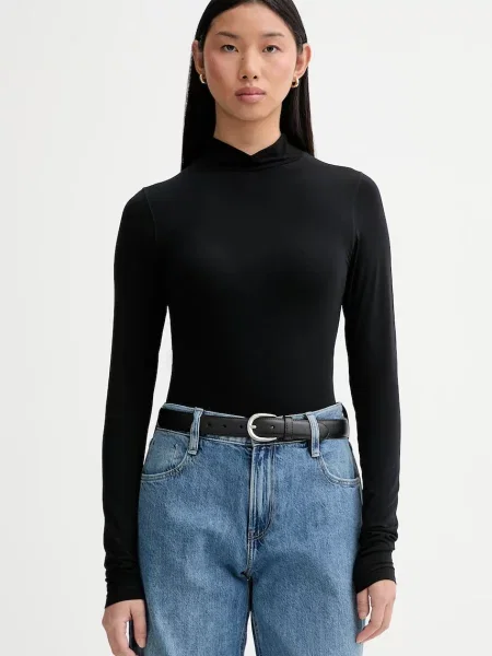 G-Star longsleeve z półgolfem czarny