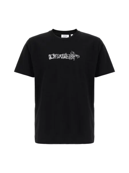 Off White Koszulki Mężczyzna Czarny L T-Shirts biała