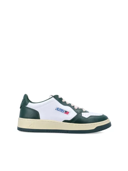 Jedwabne sneakersy Autry zielone