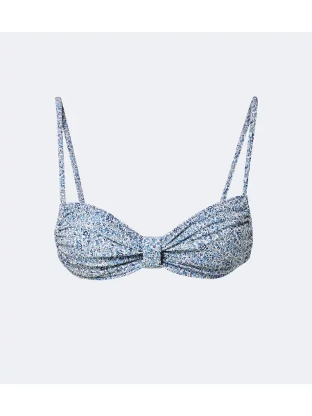 Top Montce cu model floral albastru