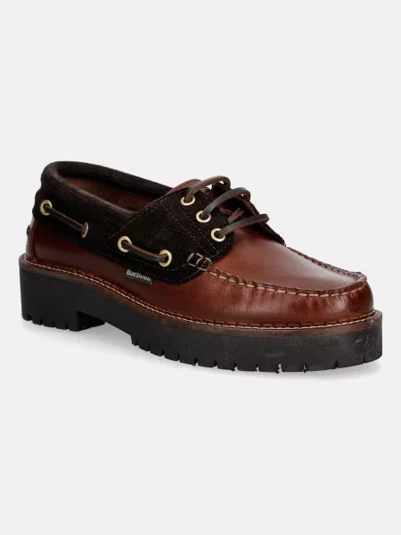 Pantofi Barbour din piele maro