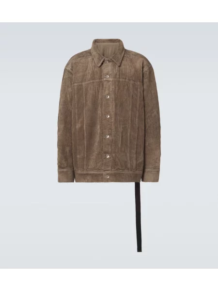 Jakna Drkshdw By Rick Owens iz rebrastega žameta rjava