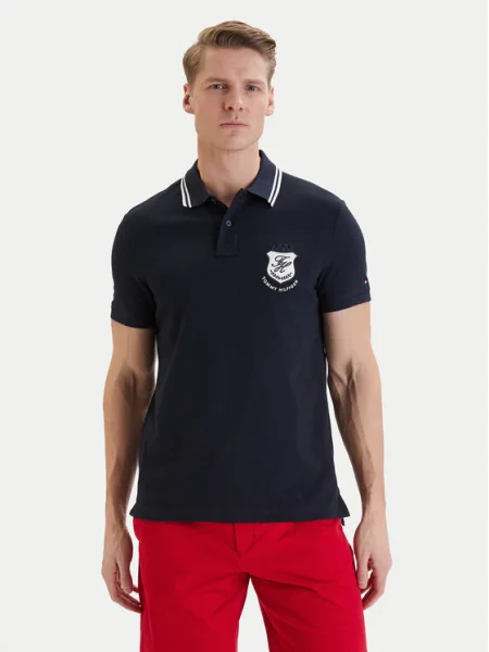 Tommy Hilfiger Tricou polo Badge Bleumarin