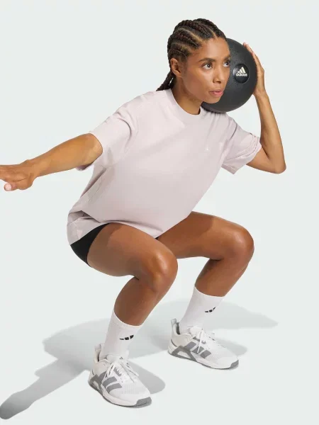 Спортивна футболка adidas Adidas Essentials комбінований верх фіолетовий