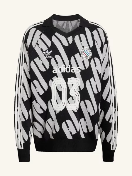Adidas Originals Úpletová Polokošile Adicolor Blokecore Unisex černá/ světle šedá/ bílá černé