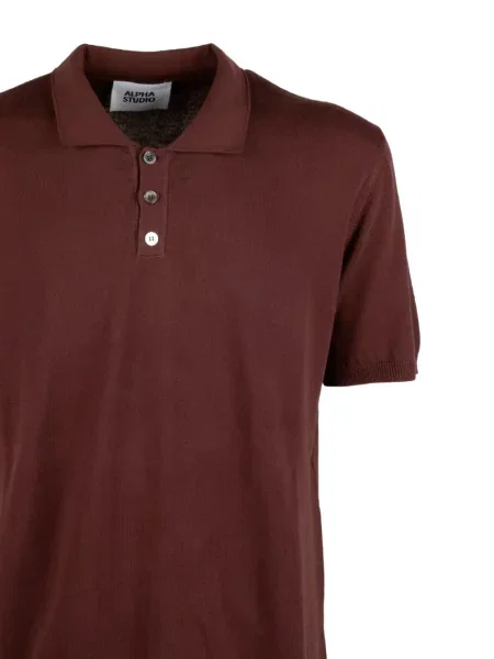 Scurt tricou polo Alpha Studio maro
