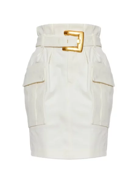 Cu centură fusta mini Balmain
