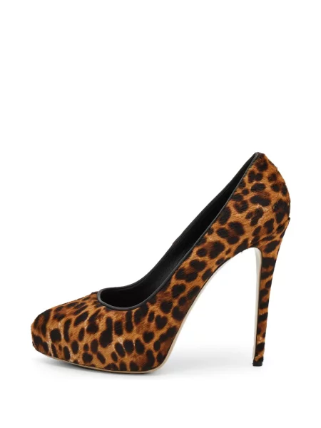 Pantofi cu toc Le Silla cu platformă cu imagine cu model leopard maro