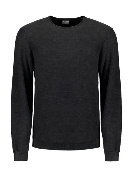 No Excess Pulover amestecat negru