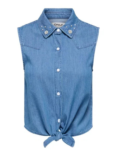 ONLY Bluză ONLBRIAR denim albastru