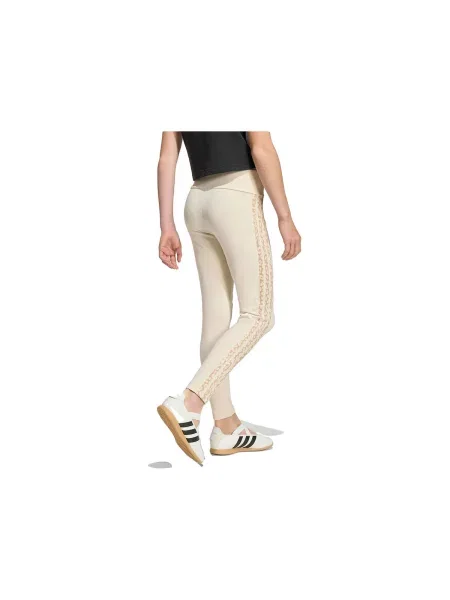 Leggings Adidas cu imprimeu animal print bej