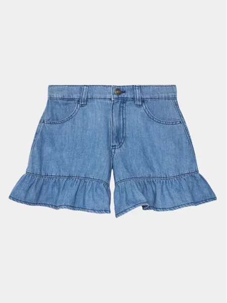 United Colors Of Benetton Szorty jeansowe Wide Leg niebieski