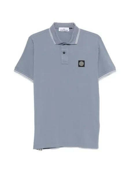 Polo Stone Island cu strasuri albastru