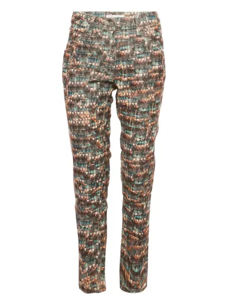Spodnie Marant Etoile sztruksowe z nadrukiem brązowe