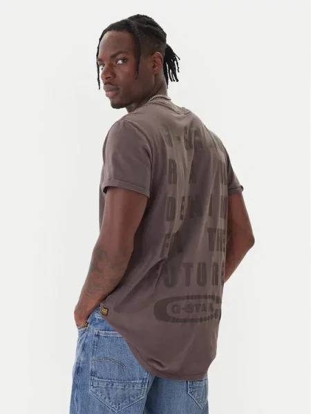 G-Star Raw T-Shirt Text Back μπλε