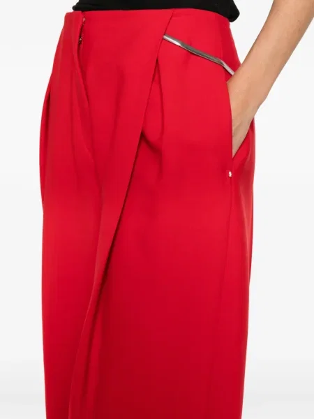 Pantaloni Sportmax plisate roșu