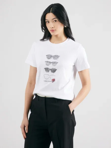 Karl Lagerfeld kratka majica bela