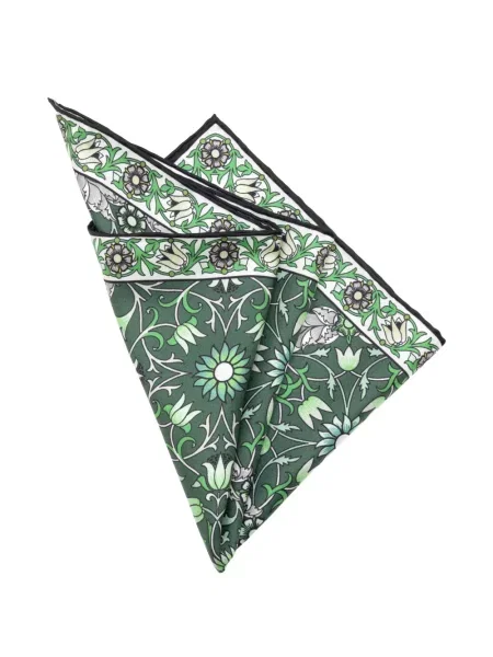 Fular Elizabetta cu model floral cu imagine verde