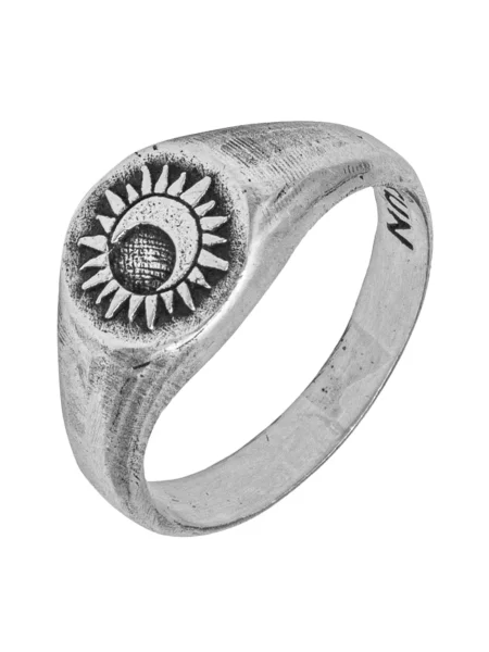 Haze&Glory Prstan / srebrna črna