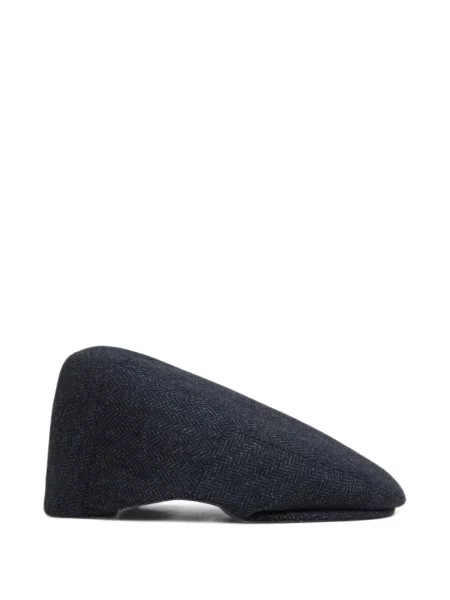 Căciulă Lock & Co. Hatters fără toc cu model herringbone albastru