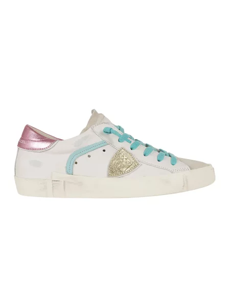 Trampki Philippe Model Prsx Low Woman Veau Metal/ Blanc Fucsia EUR 40