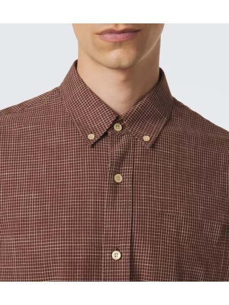 Flanel srajca The Row s karirastim vzorcem rjava