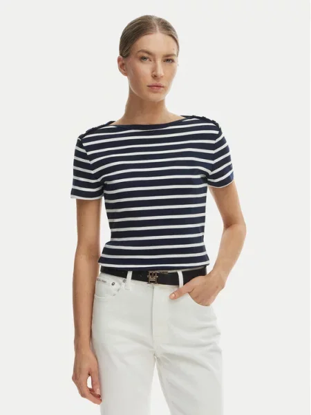 TOMMY HILFIGER Majica mornarsko plava bijela