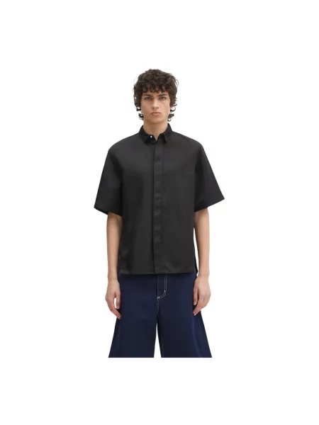 Ader Error koszula Apparel-Top relaxed z kołnierzykiem klasycznym czarny