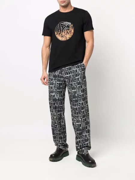 Tricou Just Cavalli cu imagine negru