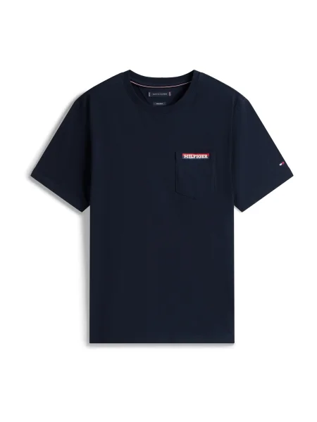 TOMMY HILFIGER Tričko AMERICANA námornícka modrá / červená biela