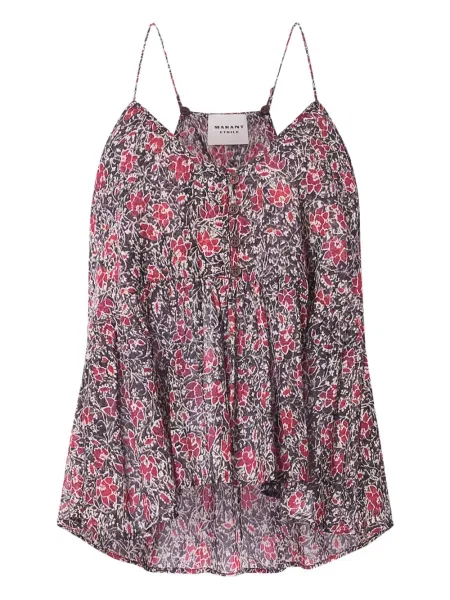 Top Marant Etoile z falbankami czarny