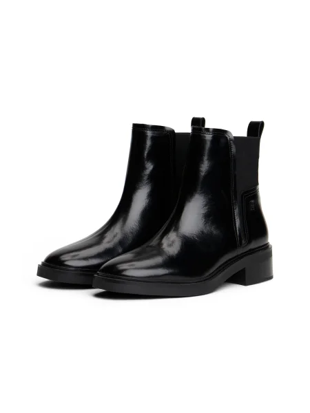 Minimalist cizme Tommy Hilfiger din piele negru