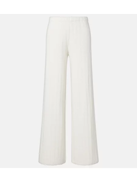 Pantaloni Lisa Yang din cașmir alb