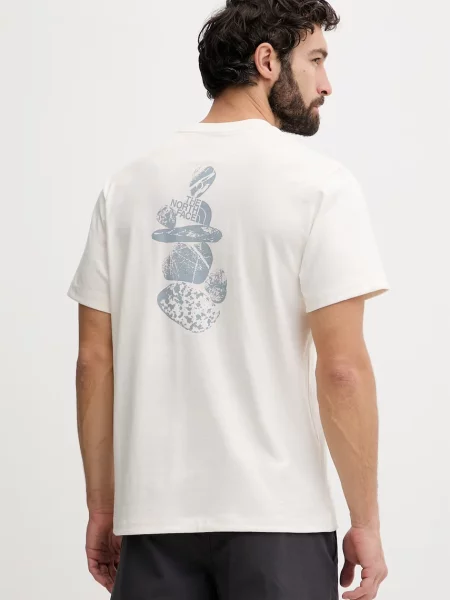 Koszulka The North Face Snack Relaxed white dune beżowa