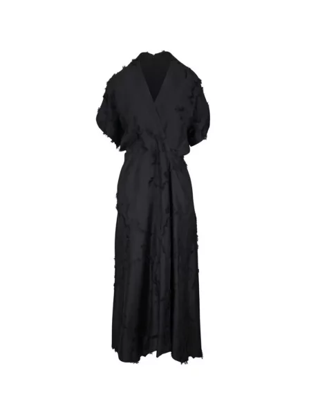 Sukienka Zero + Maria Cornejo z dekoltem w serek garniturowa czarna